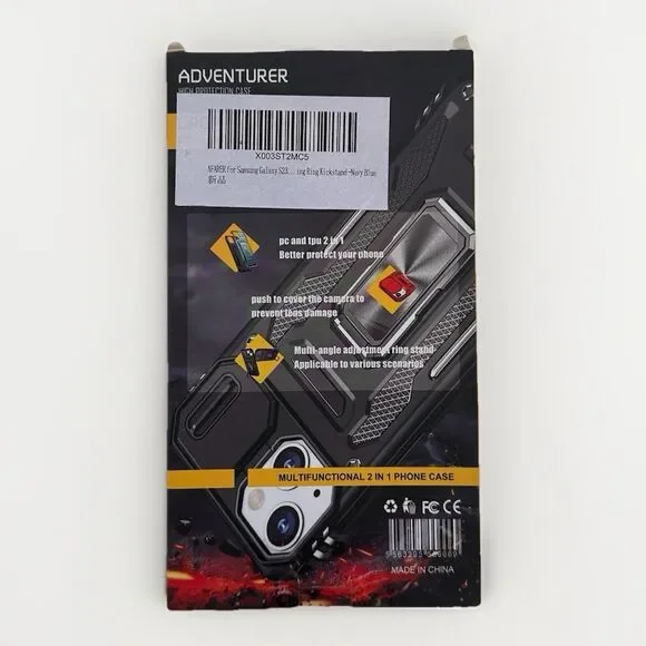 Phone Case For Galaxy S23 Ultra 6.8" With Kickstand & Camera Lens Cover - Picture 10 of 12